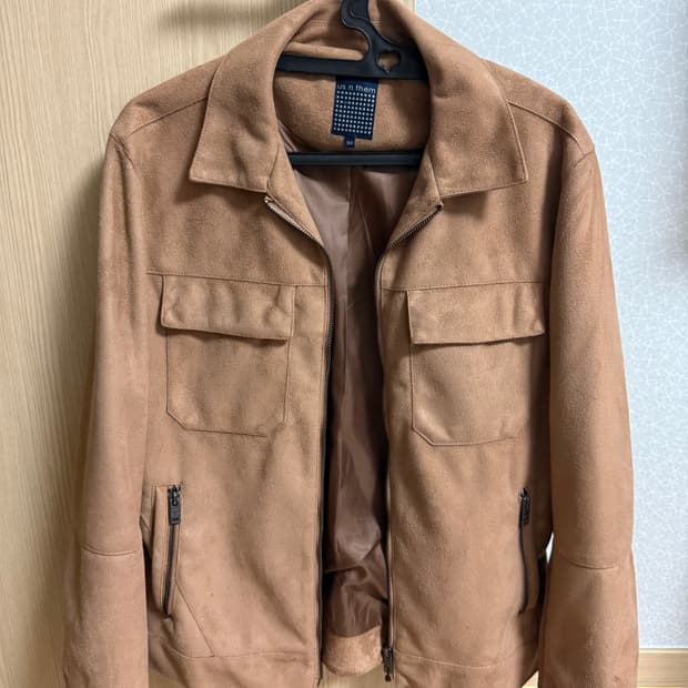 US n them 스웨이드 자켓 BR BROWN 100