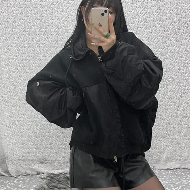 마뗑킴 유틸리티 스트릿 펑크 니트 점퍼 자켓 F C08971