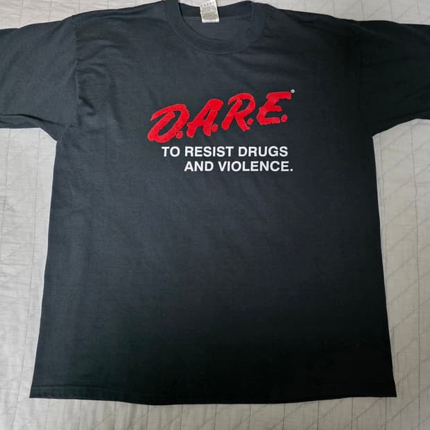 [XL] 90s 빈티지 DARE 티셔츠 블랙 ver. 후룻5 굿컨디