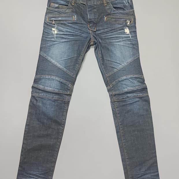 [32] 발망 빈티지 녹워싱 바이커진 청바지