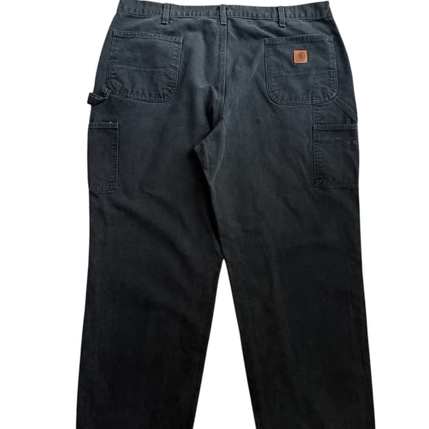 칼하트 블랙 가죽탭 카펜터