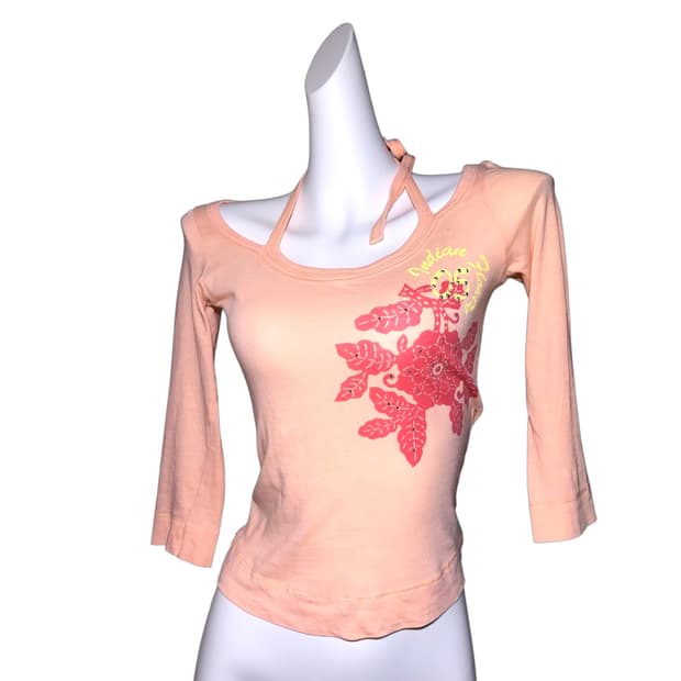 peach rose halter top