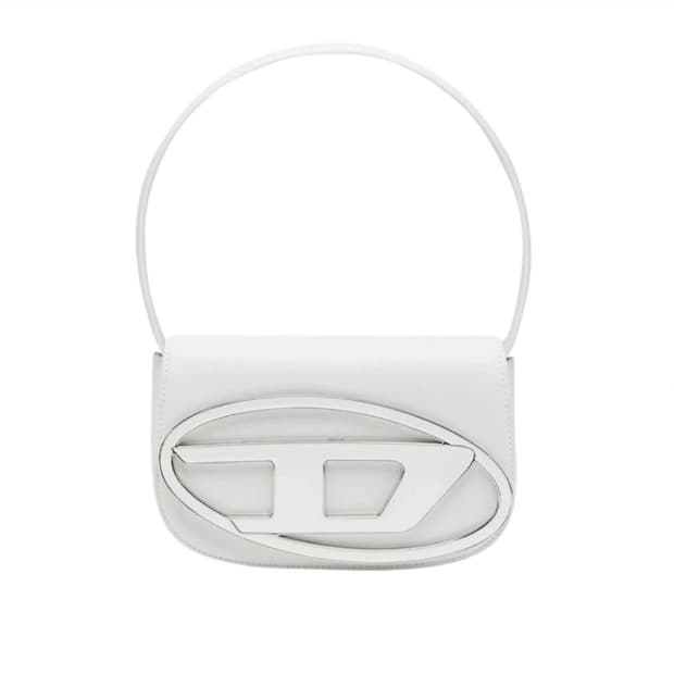 디젤 화이트 나파 레더 숄더백