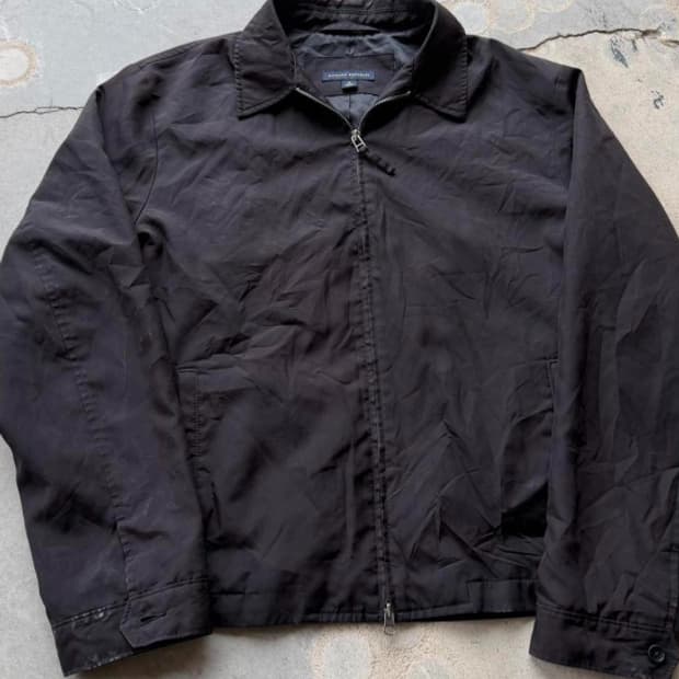 바나나 리퍼블릭 남성용 블랙 앤 브라운 자켓