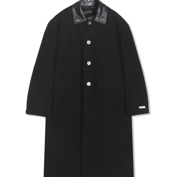 STU-Leather Collar Mac Coat '레더 맥코트' (L)