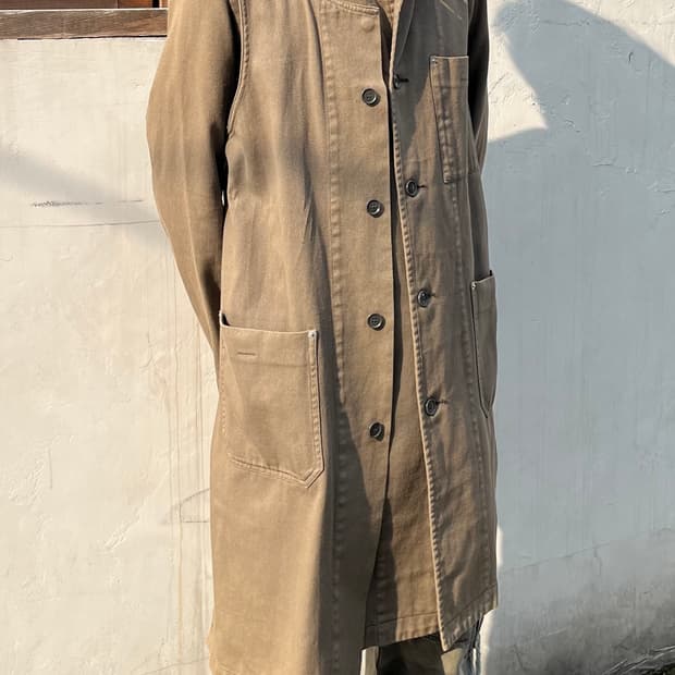 이세이미야케 주카 더블 레이어드 워크 코트