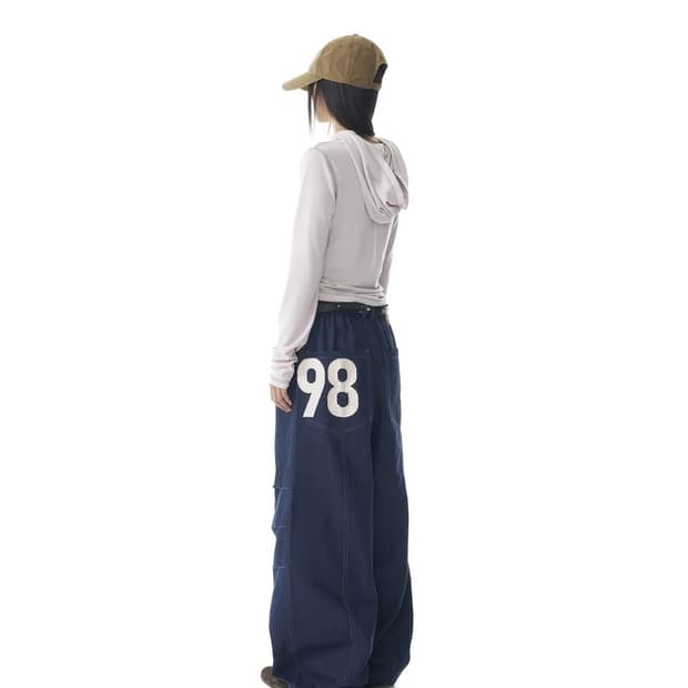 아캄 98 핀턱 데님 팬츠