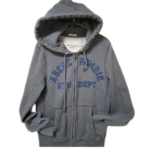 🩶아베크롬비 y2k 아치로고 그레이 후드집업🩶
