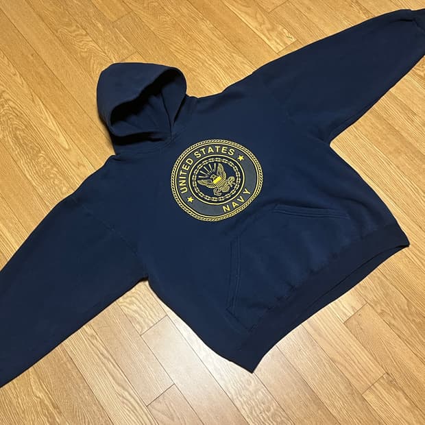 [L] 00s USA 빈티지 Navy 후드티