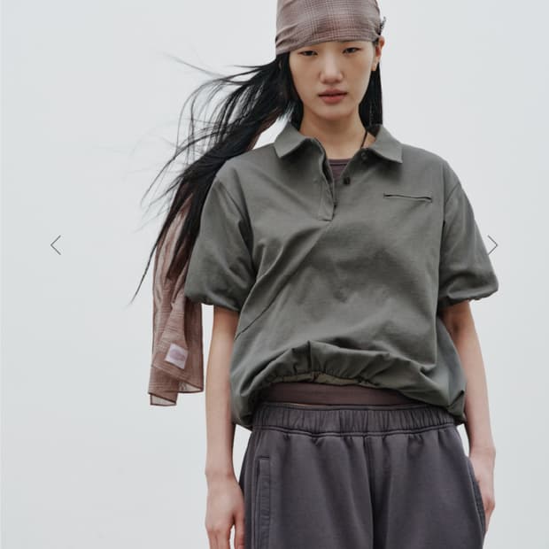 999휴머니티 VOLUME SHORT SLEEVE COLLAR TEE (