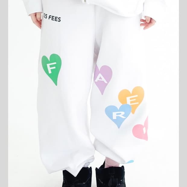 샵페어리 하트 벌룬 조거 팬츠