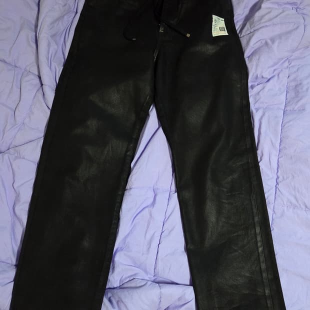 메종 미하라 야스히로 투 톤 코팅진 블랙 48사이즈