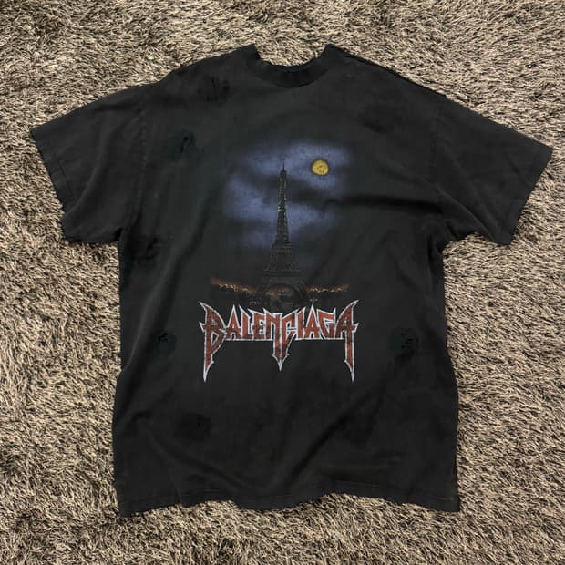 발렌시아가 파리스문 더블프론트 티