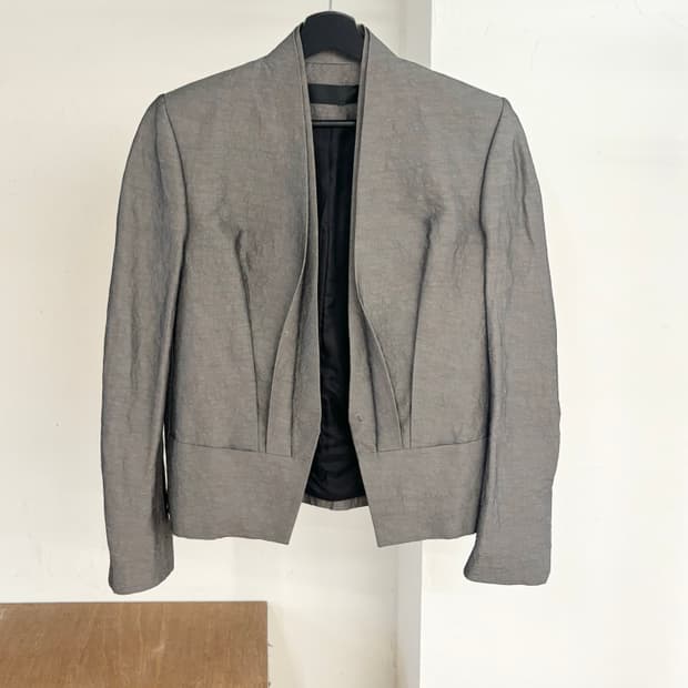 하이더 아커만 그레이 논카라 리넨 나일론 자켓