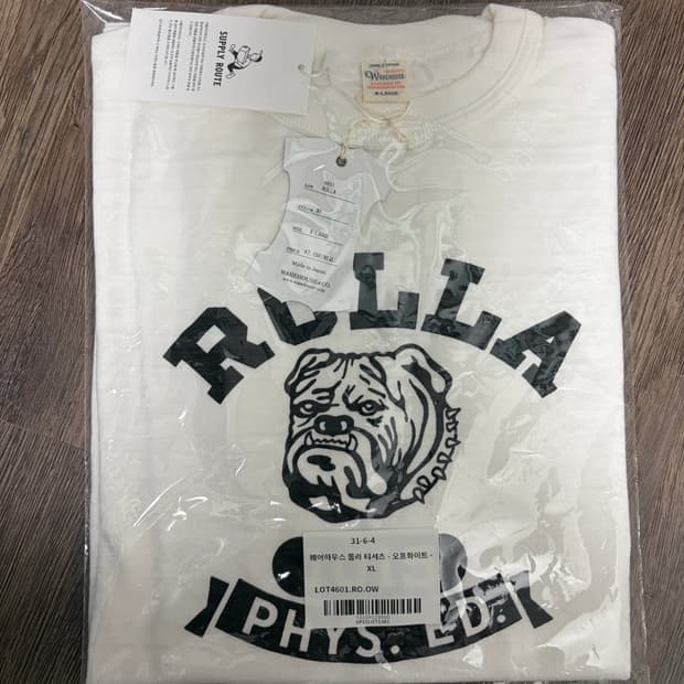 XL)웨어하우스 4601 롤라 티셔츠 오프화이트