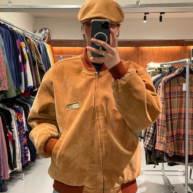 90’s 빈티지 봄버 스웨이드 자켓  