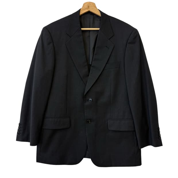 YSL 오버 핏 봄 가을 투 버튼 울 블레이저