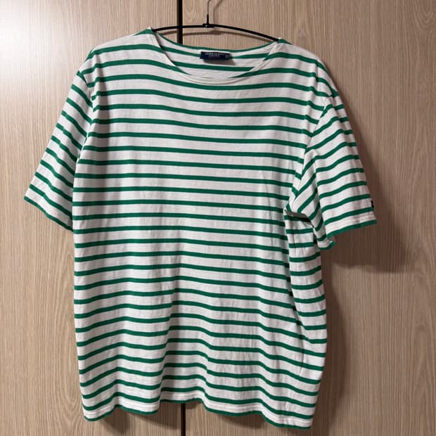 세인트제임스 스트라이프 티셔츠 그린