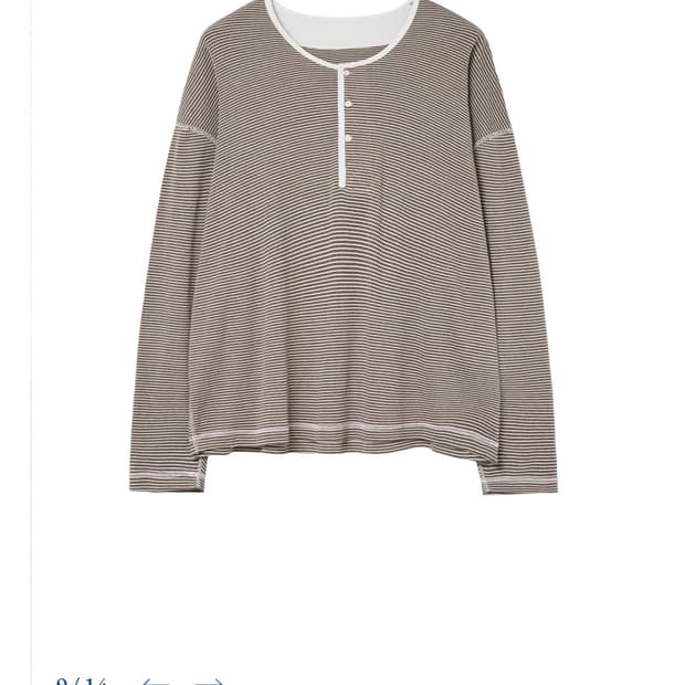 비아플레인 HENLEYNECK LONG SLEEVE T-SHIRT