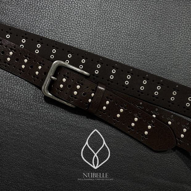 🌗 Ethnic punched belt / 에스닉 펀칭 스터드 벨트