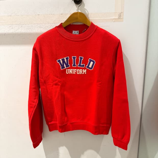 (정품/새상품) WILD DONKEY 와일드 동키 공용 레드 로고 맨투맨