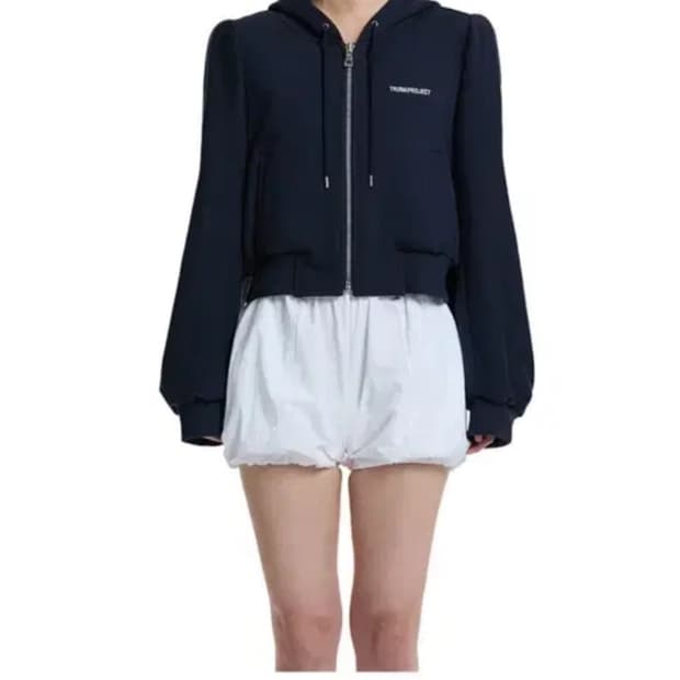 50% 트렁크프로젝트 패드 숄더 후드 자켓 네이비