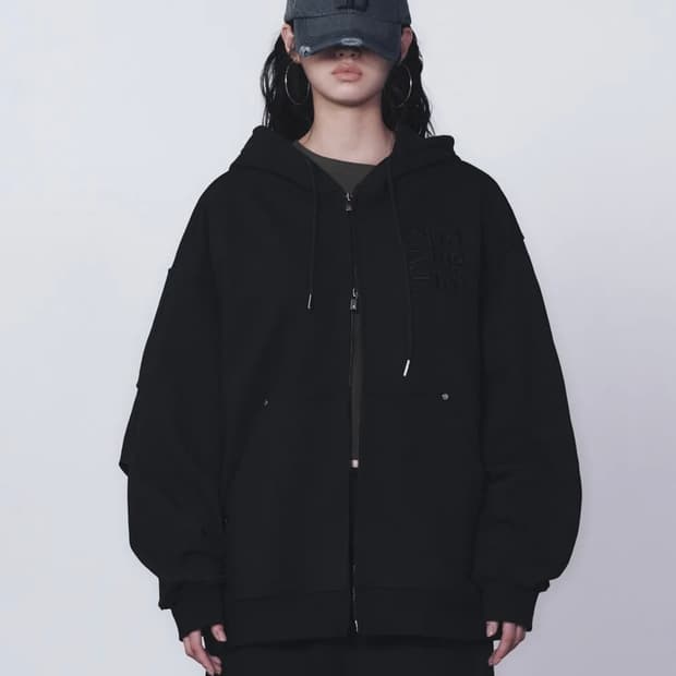 트리밍버드 후드집업