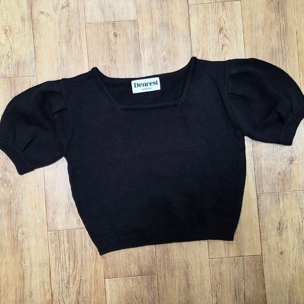 메이비베이비(MAYBEBABY) 디어리스트 스퀘어넥니트 55-66 새상품