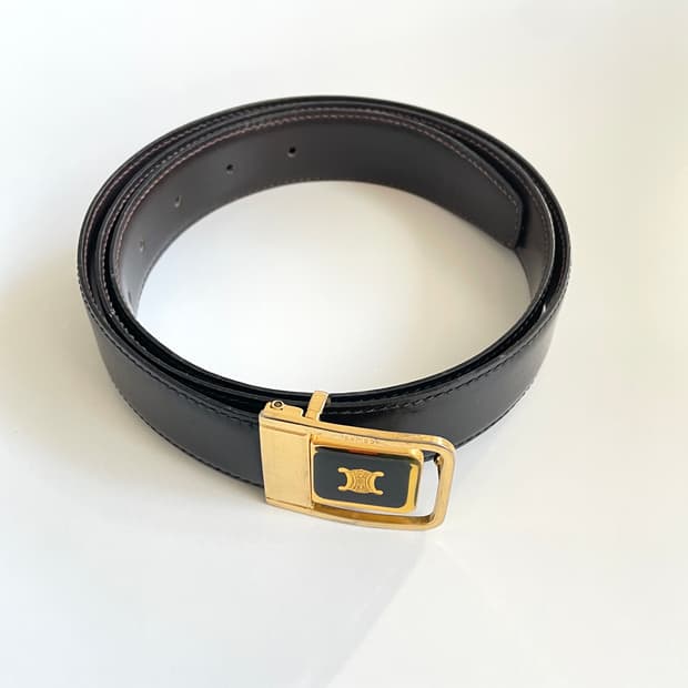셀린느 로고 금장 벨트