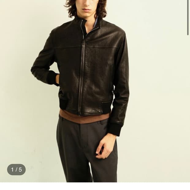 Miskiu 레더자켓 black