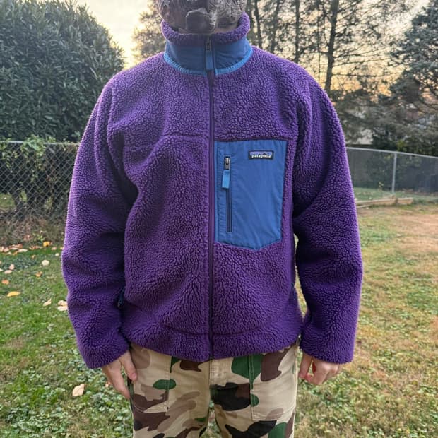 10s 파타고니아 레트로-X 플리스 퍼플 블루