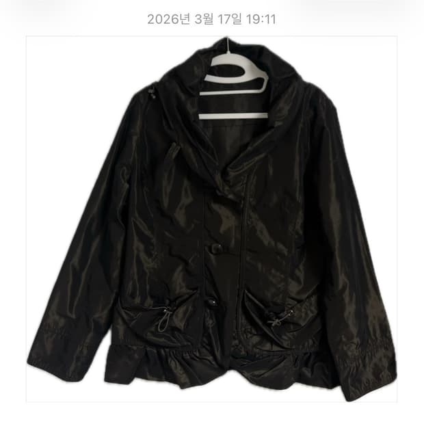 브라운 유광 자켓