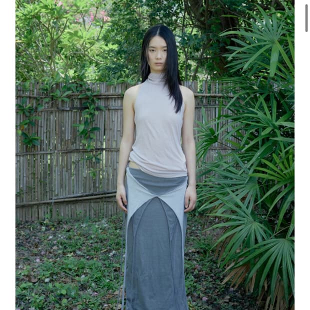 베르소 double layer halter dress
