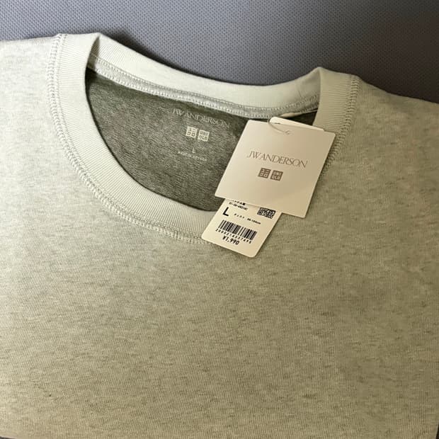 유니클로 바이컬러 티셔츠 내추럴