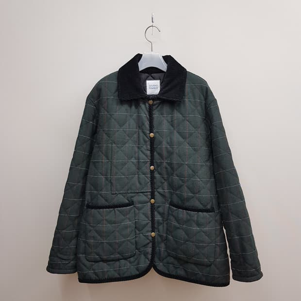 스튜디오 톰보이 2021 체크 퀼팅 자켓  F사이즈
