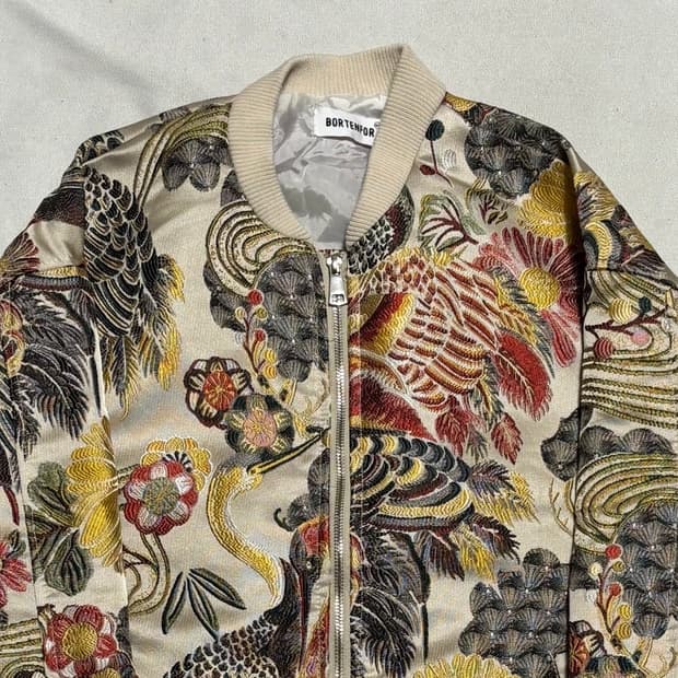 3XL jpn 플라워 자수 스카쟌