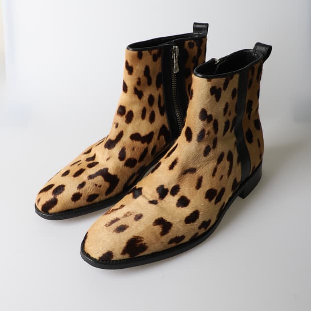 42 / Balmain 발망 레오파드 송치 첼시부츠