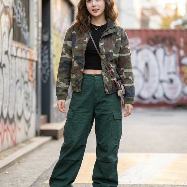 아디다스 x 아이비파크 키즈 카모 캔버스 자켓