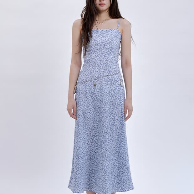 [새상품] 루루서울 워터릴리 슬림핏 드레스 블루