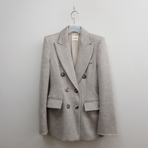 KHAITE 케이트 알파카  버진울 블렌드 더블 브레스티드 자켓 6사이즈