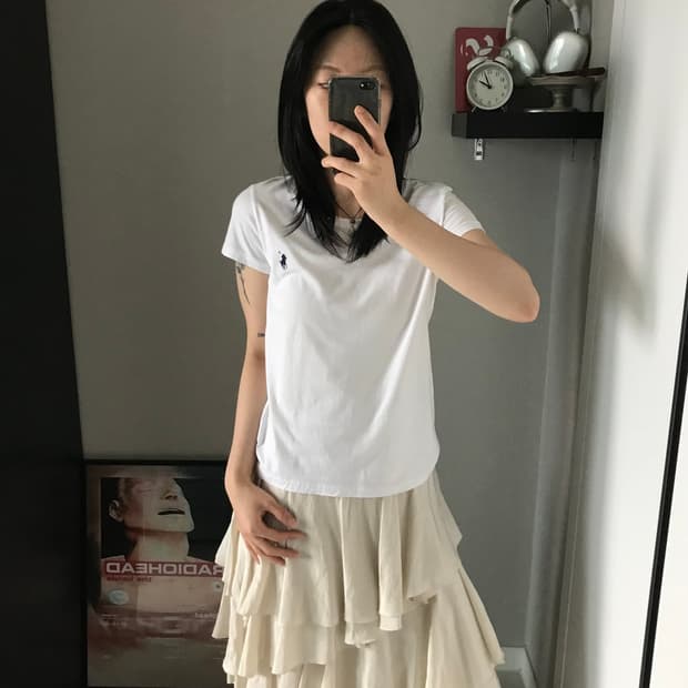 폴로 랄프로렌 포니로고 화이트 반팔티
