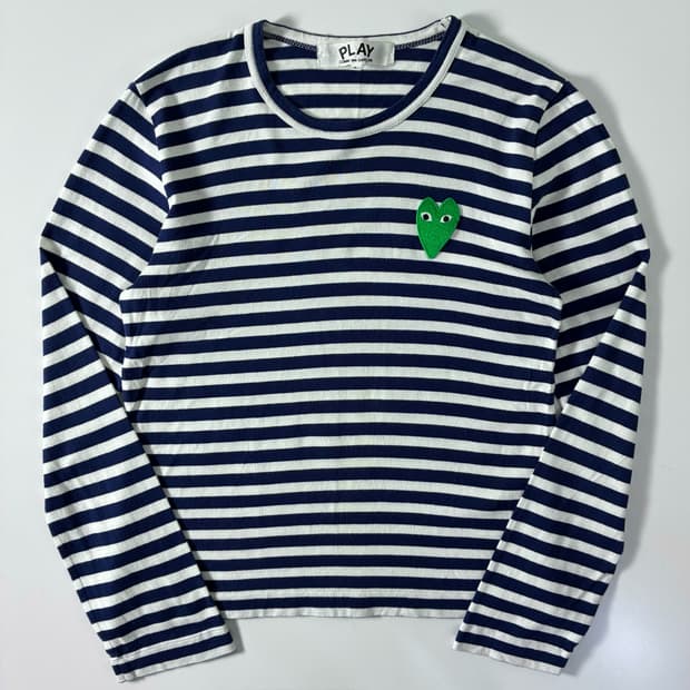 COMME des GARÇONS  꼼데가르송 그린와펜 스트라이프 티셔츠 