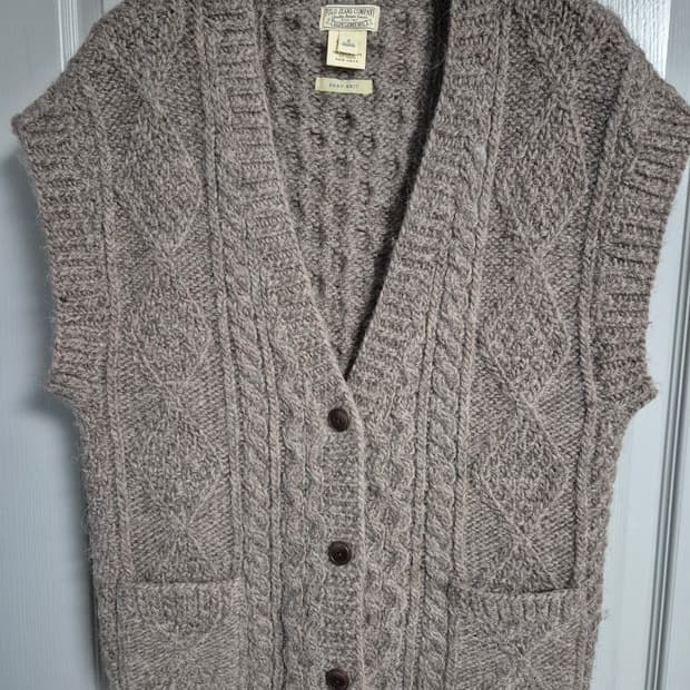 폴로 알파카 울 100% 니트 베스트