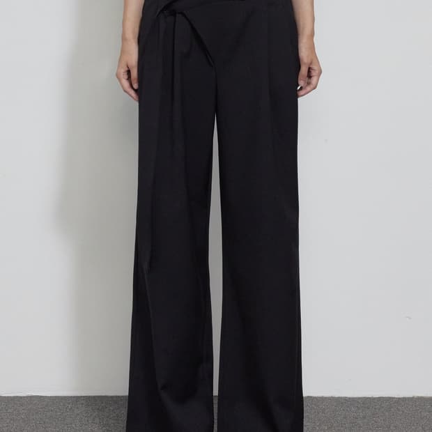 보헤미안서울 오버 타이 와이드 팬츠 블랙 판매