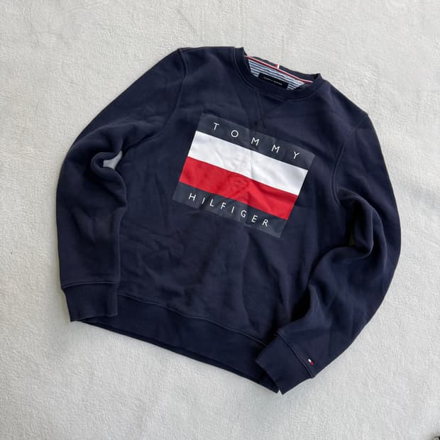 XS 타미힐피거 빅로고 맨투맨 0401T