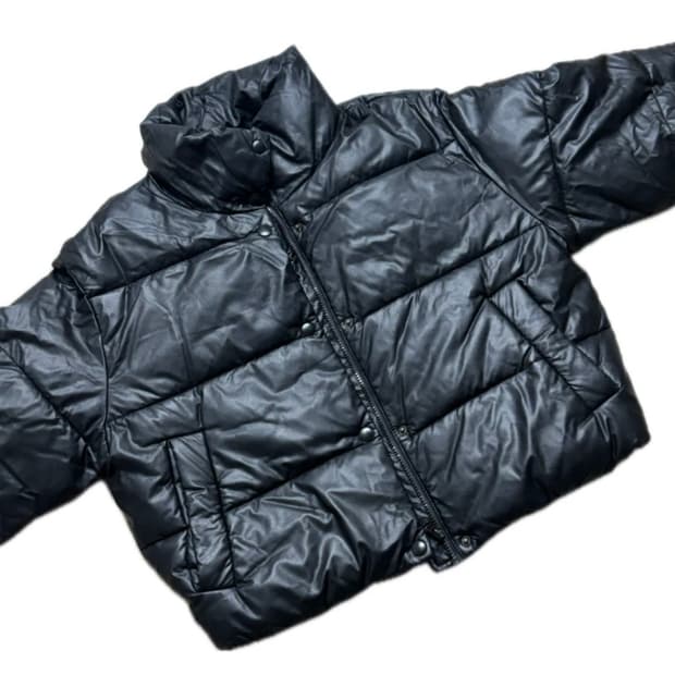 스파오 여성 가죽 워머 패딩 M