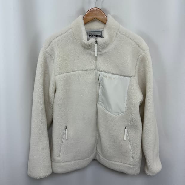  마모트 남자 도톰 기모 털자켓 아이보리 100