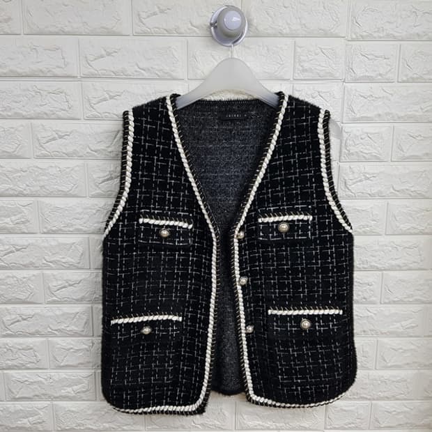 제이케이 트위드 베스트 자켓 F 프리사이즈 (55-66)