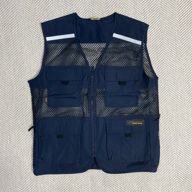 새상품/블랙야크 작업 조끼 105 네이비