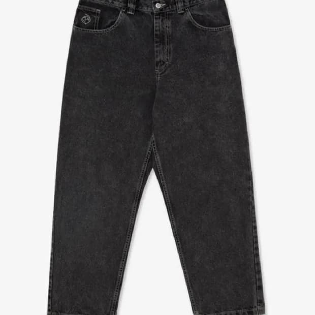  POLAR 스케이트 실버 블랙 데님 팬츠